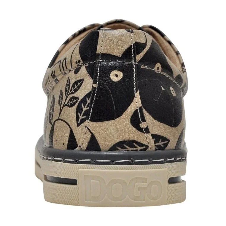 Kadın Vegan Deri Bej Sneakers - Dog Rules Tasarım