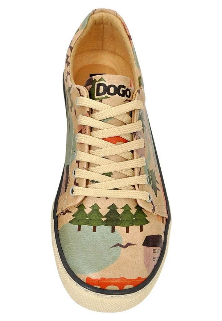 Kadın Vegan Deri Bej Sneakers - A Happy Land Tasarım