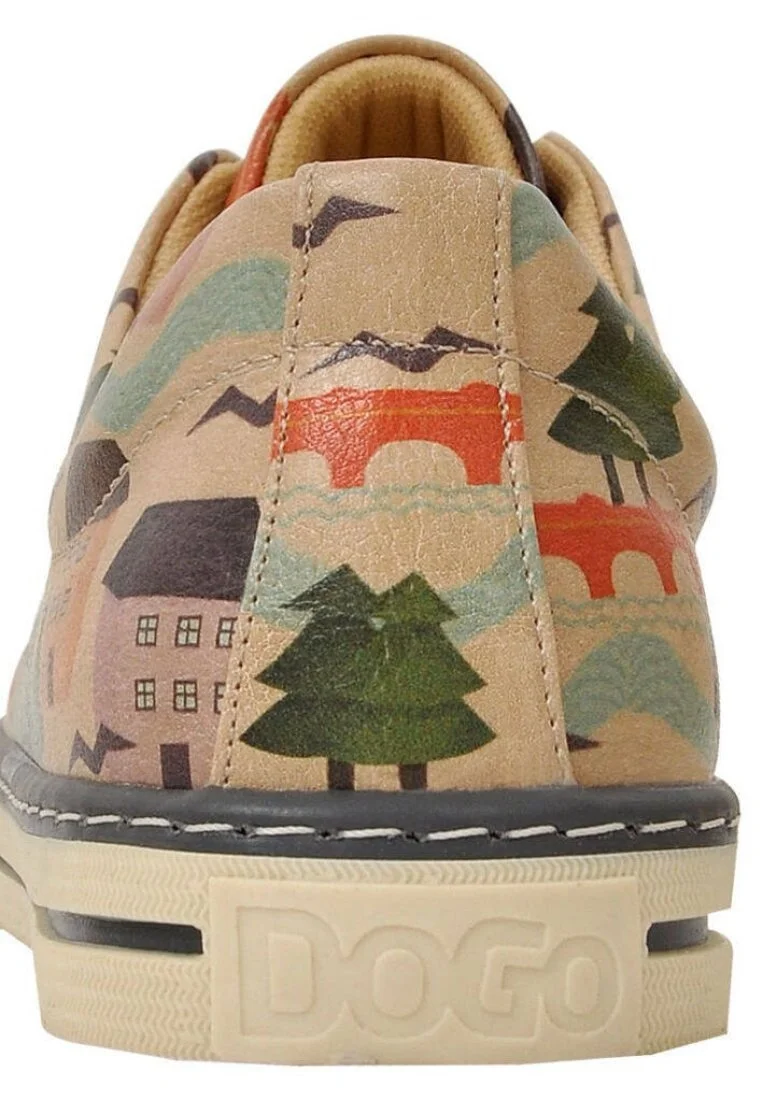 Kadın Vegan Deri Bej Sneakers - A Happy Land Tasarım