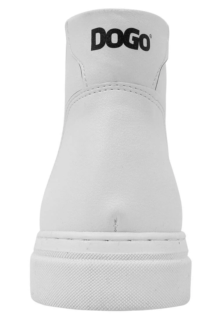 Kadın Vegan Deri Beyaz High Sneakers - Warner Bros Tweety Classic Tasarım