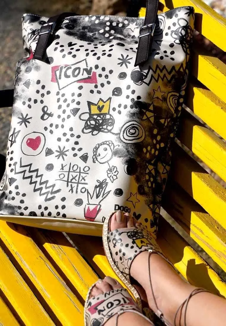 Kadın Vegan Deri Beyaz Omuz Çantası - Icon Tasarım