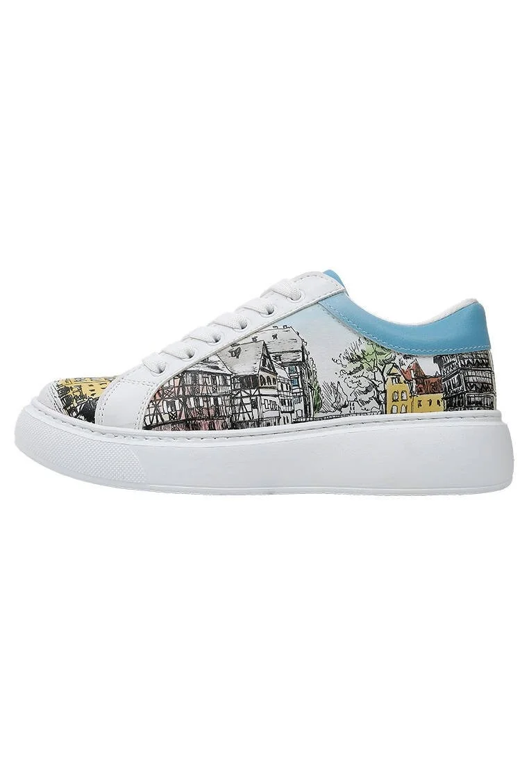 Kadın Vegan Deri Beyaz Sneakers - Take a Walk Tasarım