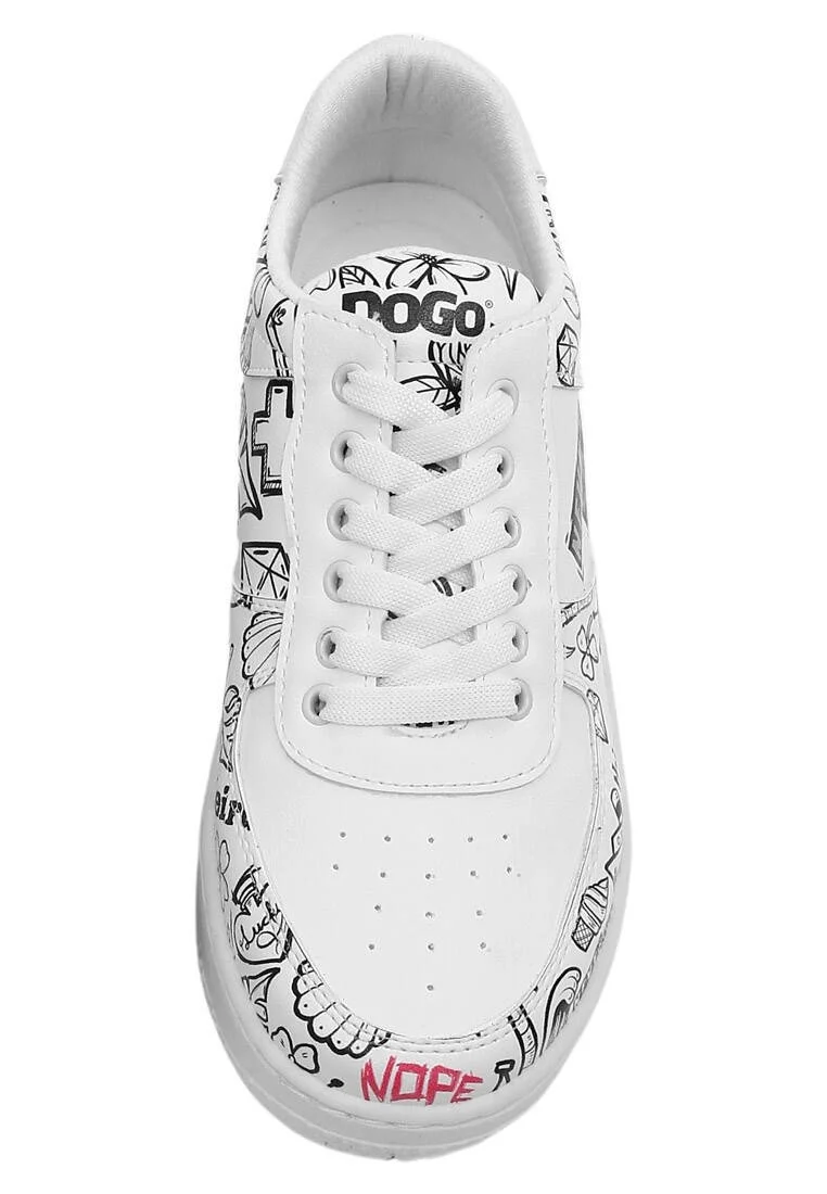 Kadın Vegan Deri Beyaz Sneakers - Never Say Never Tasarım