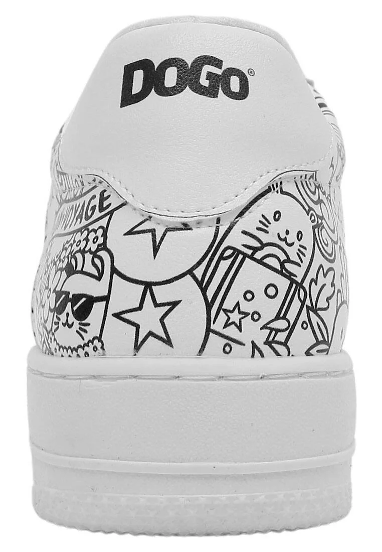 Kadın Vegan Deri Beyaz Sneakers - Bon Voyage Tasarım
