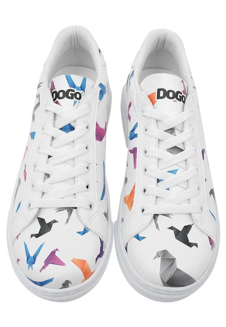 Kadın Vegan Deri Beyaz Sneakers - Paper Like Tasarım