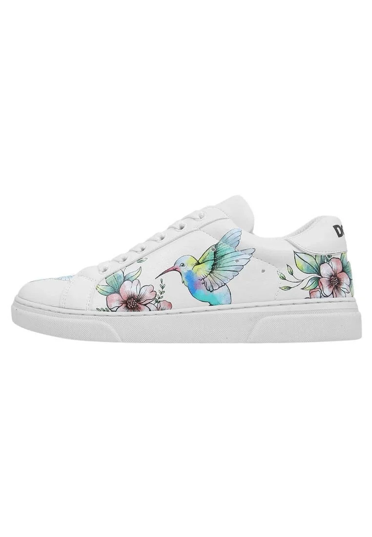 Kadın Vegan Deri Beyaz Sneakers - As Free As a Bird Tasarım