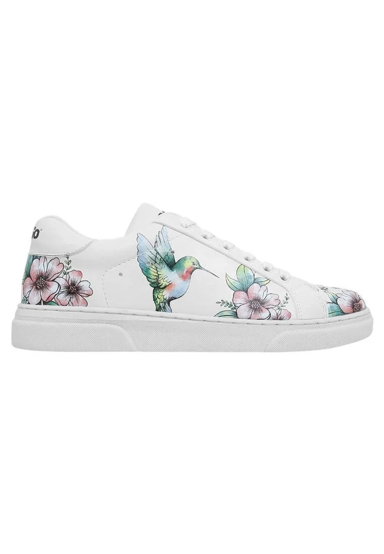 Kadın Vegan Deri Beyaz Sneakers - As Free As a Bird Tasarım