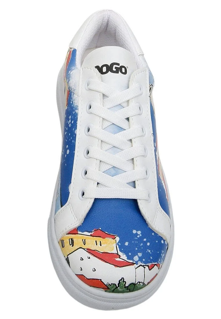 Kadın Vegan Deri Beyaz Sneakers - On the Roofs Tasarım