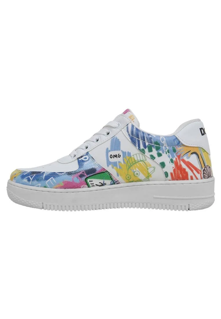 Kadın Vegan Deri Beyaz Sneakers - No More Drama Tasarım