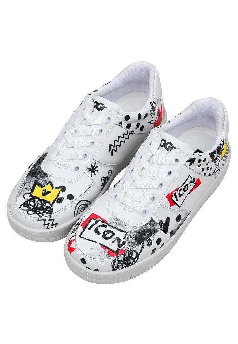 Kadın Vegan Deri Beyaz Sneakers - Icon Tasarım