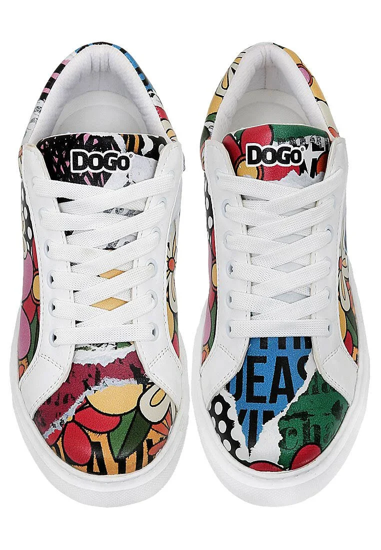 Kadın Vegan Deri Beyaz Sneakers - Creative Mess Tasarım