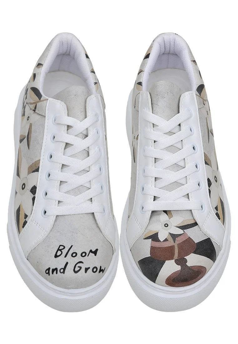 Kadın Vegan Deri Beyaz Sneakers - Bloom and Grow Tasarım