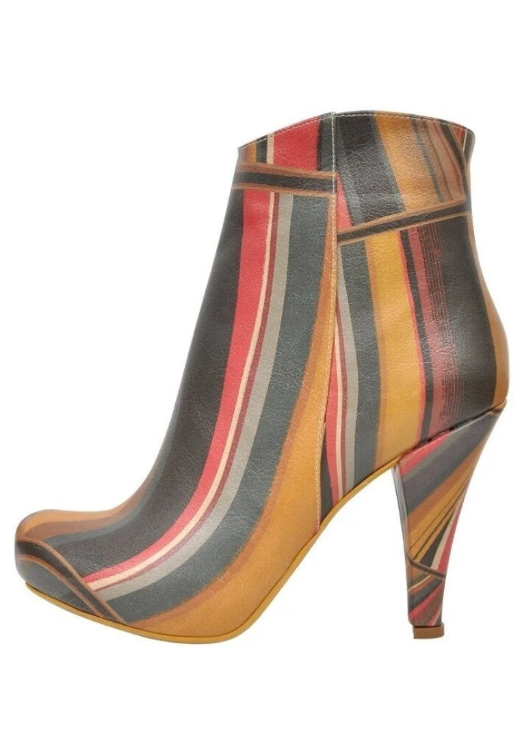 Kadın Vegan Deri Çok Renkli Bootie - Fields of color Tasarım