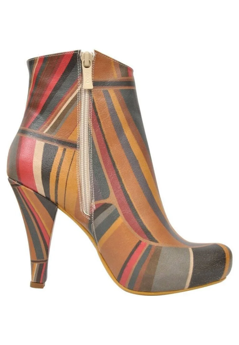 Kadın Vegan Deri Çok Renkli Bootie - Fields of color Tasarım