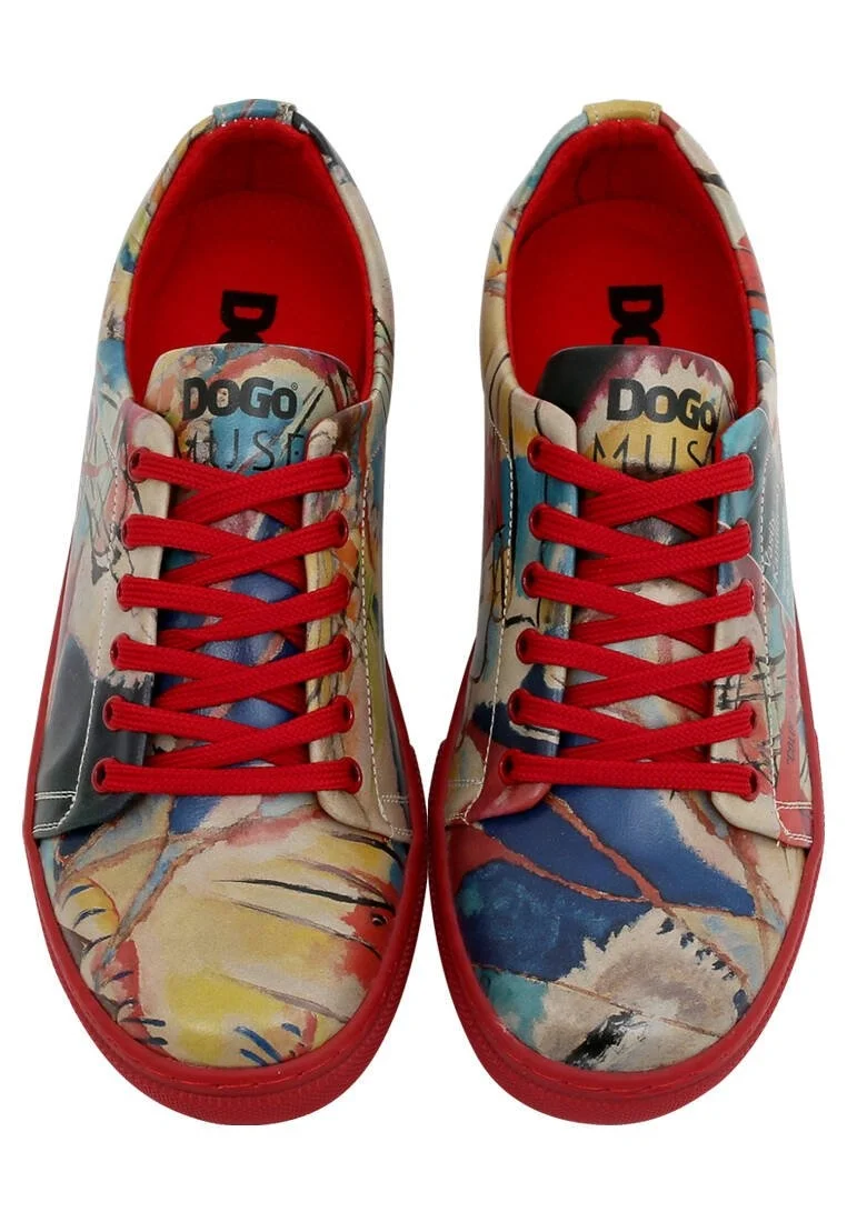 Kadın Vegan Deri Çok Renkli Sneakers - Vasily Kandinsky Cannons Muse Tasarım