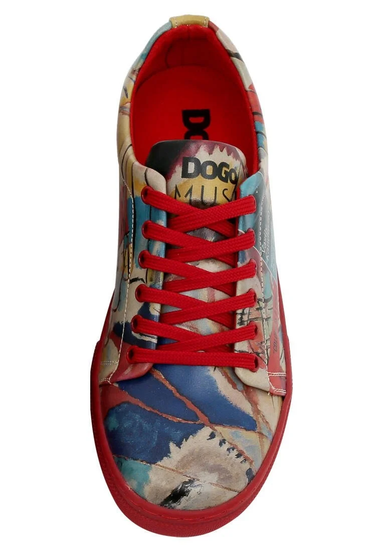 Kadın Vegan Deri Çok Renkli Sneakers - Vasily Kandinsky Cannons Muse Tasarım