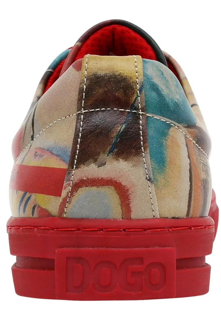 Kadın Vegan Deri Çok Renkli Sneakers - Vasily Kandinsky Cannons Muse Tasarım