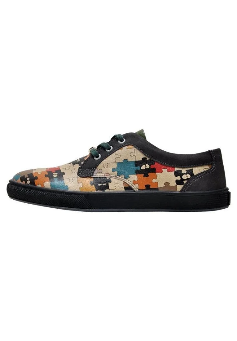 Kadın Vegan Deri Çok Renkli Sneakers - In the Puzzle Tasarım