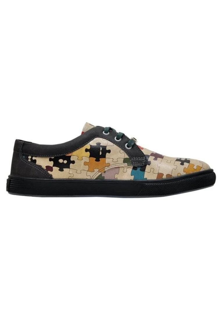 Kadın Vegan Deri Çok Renkli Sneakers - In the Puzzle Tasarım