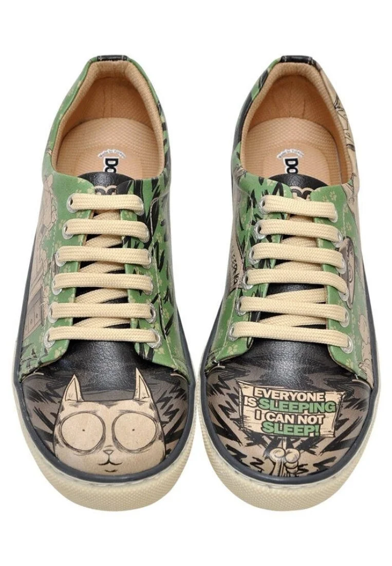 Kadın Vegan Deri Çok Renkli Sneakers - Cannot Sleep Tasarım