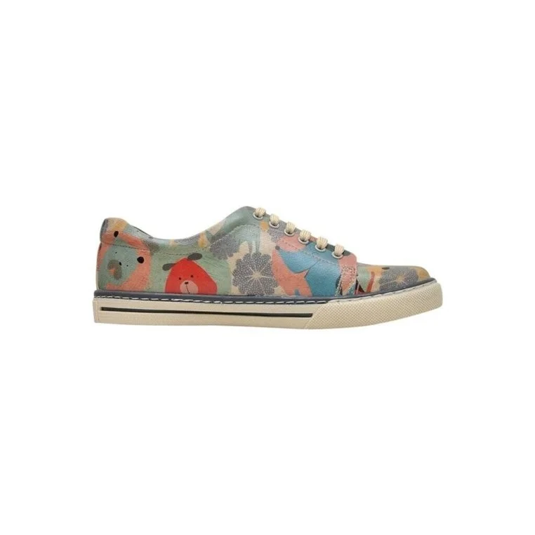 Kadın Vegan Deri Çok Renkli Sneakers - Dogs Day Tasarım