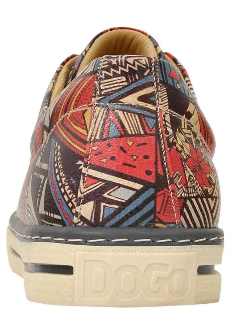 Kadın Vegan Deri Çok Renkli Sneakers - African Symbols Tasarım