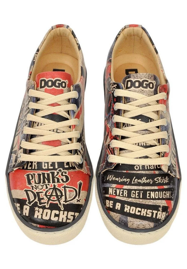 Kadın Vegan Deri Çok Renkli Sneakers - British Punk Tasarım