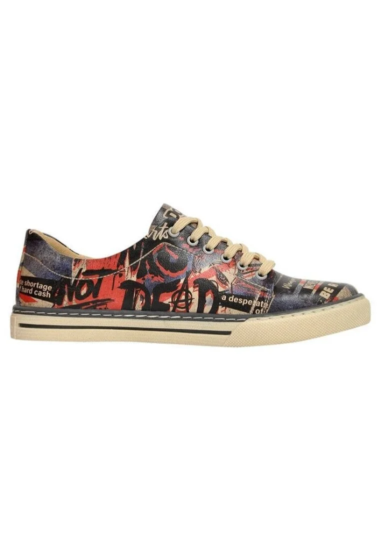 Kadın Vegan Deri Çok Renkli Sneakers - British Punk Tasarım