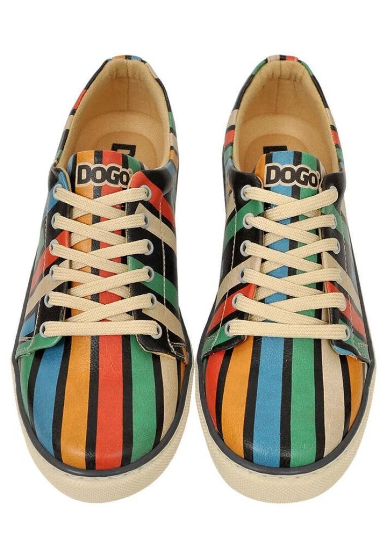 Kadın Vegan Deri Çok Renkli Sneakers - Sticks Tasarım