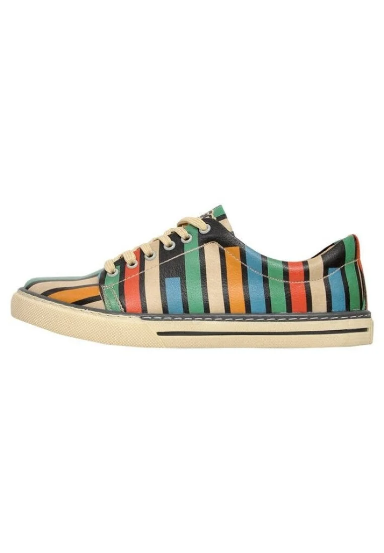 Kadın Vegan Deri Çok Renkli Sneakers - Sticks Tasarım