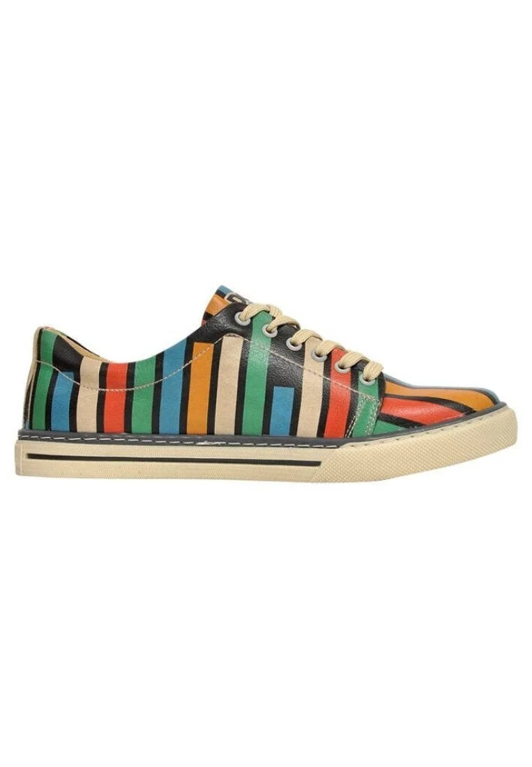 Kadın Vegan Deri Çok Renkli Sneakers - Sticks Tasarım