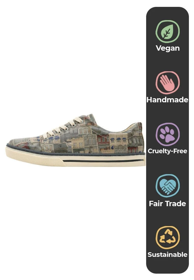 Kadın Vegan Deri Çok Renkli Sneakers - Frame of Mind Tasarım