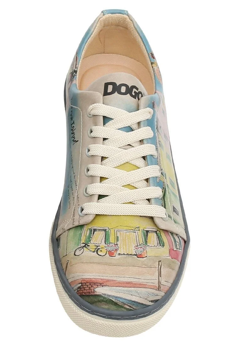 Kadın Vegan Deri Çok Renkli Sneakers - Burano Island Tasarım
