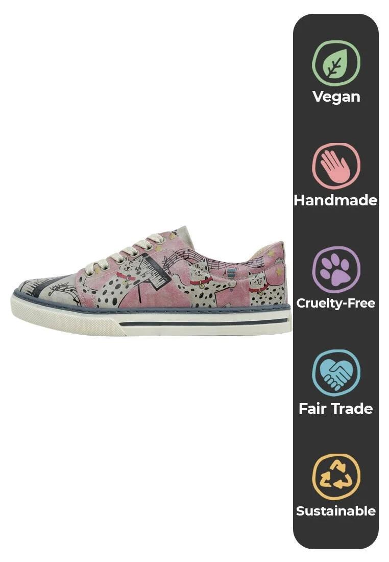 Kadın Vegan Deri Çok Renkli Sneakers - Dance with Me Tasarım