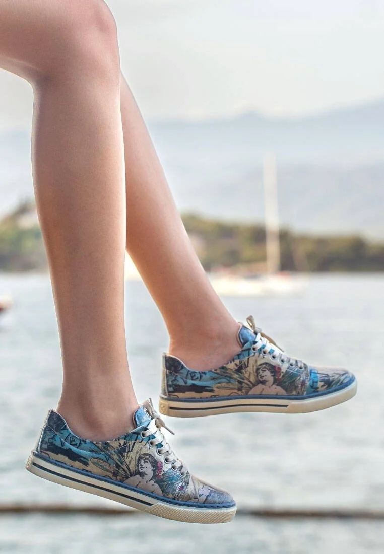 Kadın Vegan Deri Çok Renkli Sneakers - Le Parisien Tasarım