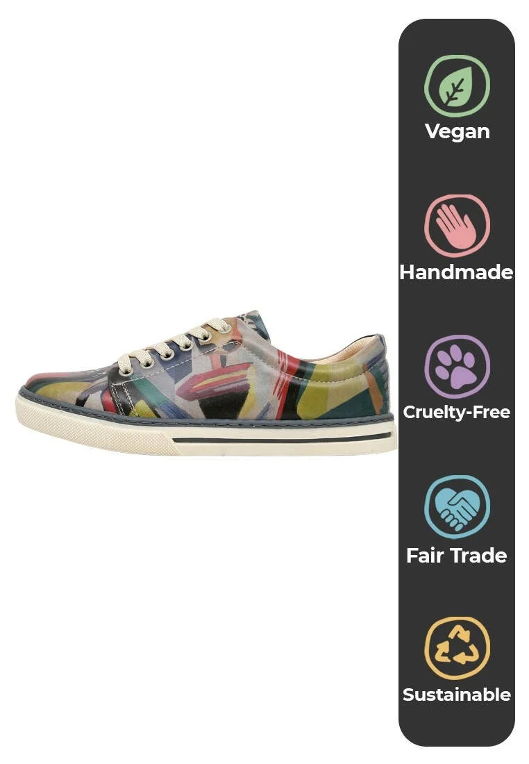 Kadın Vegan Deri Çok Renkli Sneakers - You Are Never Alone Tasarım