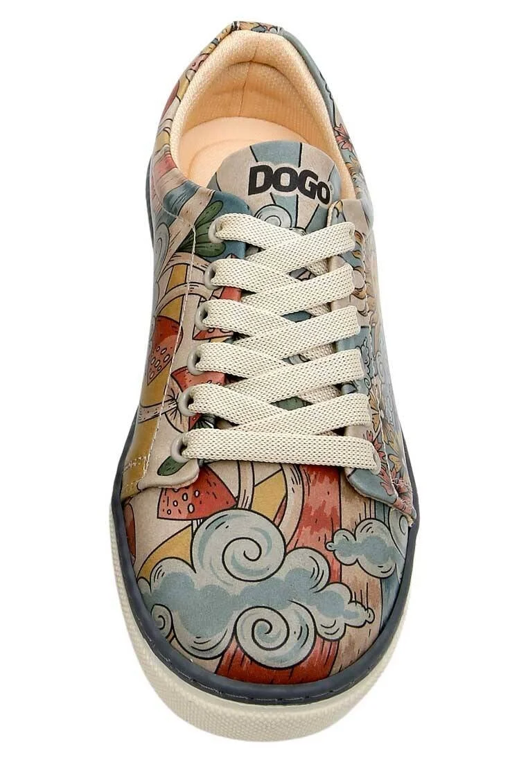 Kadın Vegan Deri Çok Renkli Sneakers - The Sun Never Goes Down Tasarım