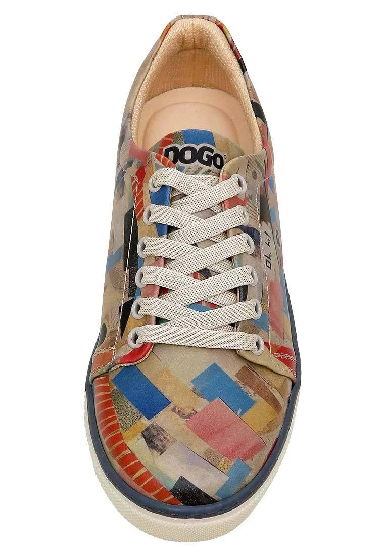 Kadın Vegan Deri Çok Renkli Sneakers - Hi Fish Tasarım