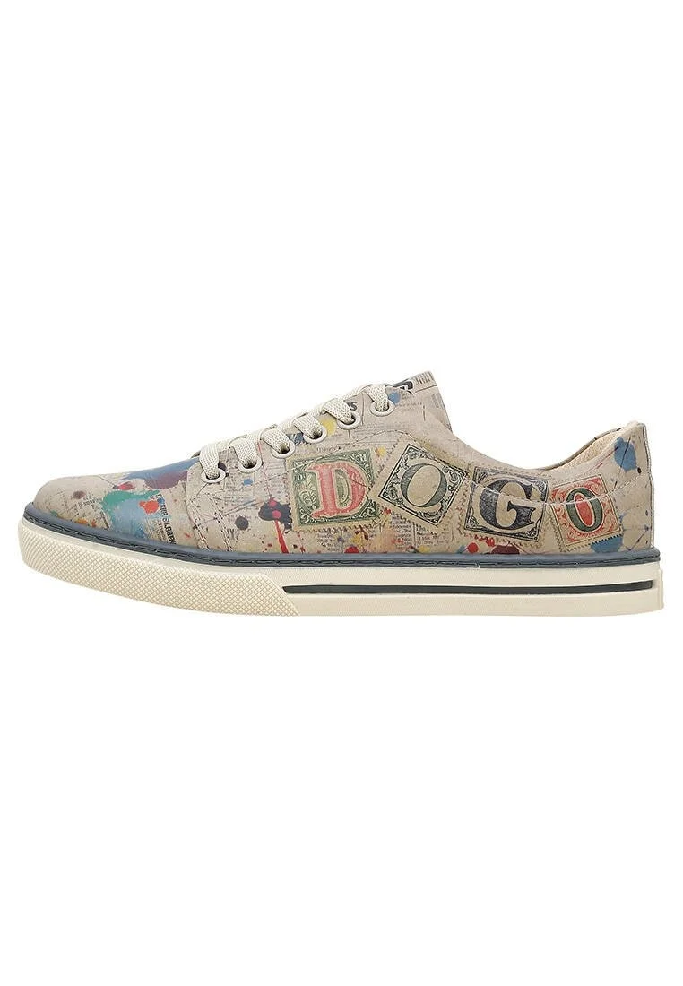 Kadın Vegan Deri Çok Renkli Sneakers - Dogo Stamp Tasarım