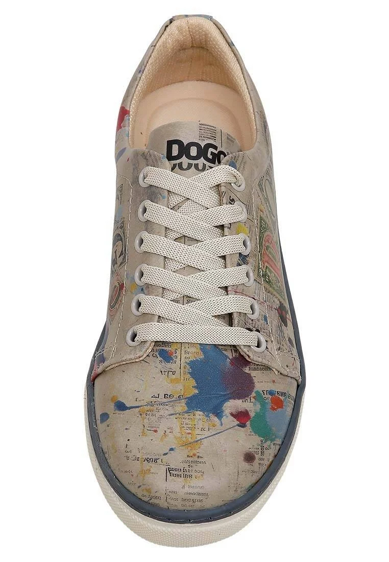 Kadın Vegan Deri Çok Renkli Sneakers - Dogo Stamp Tasarım