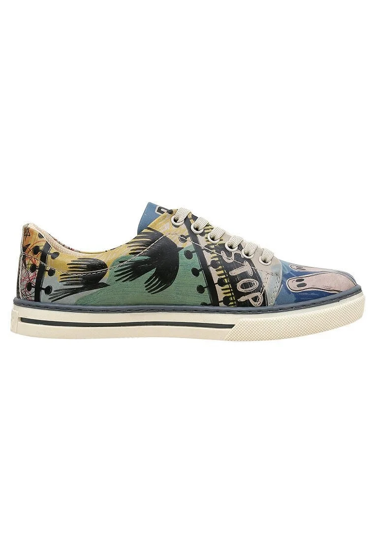 Kadın Vegan Deri Çok Renkli Sneakers - I was here Tasarım