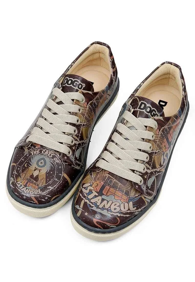 Kadın Vegan Deri Çok Renkli Sneakers - The Cats of Istanbul Tasarım
