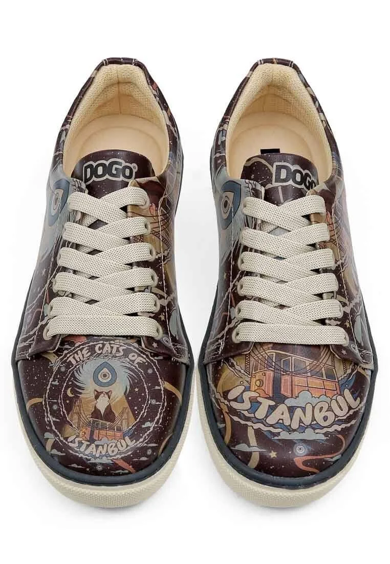 Kadın Vegan Deri Çok Renkli Sneakers - The Cats of Istanbul Tasarım