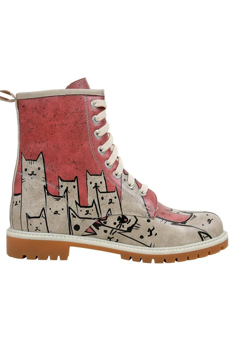 Kadın Vegan Deri Çok Renkli Uzun Bot - Bad Cats Mad Cats Tasarım