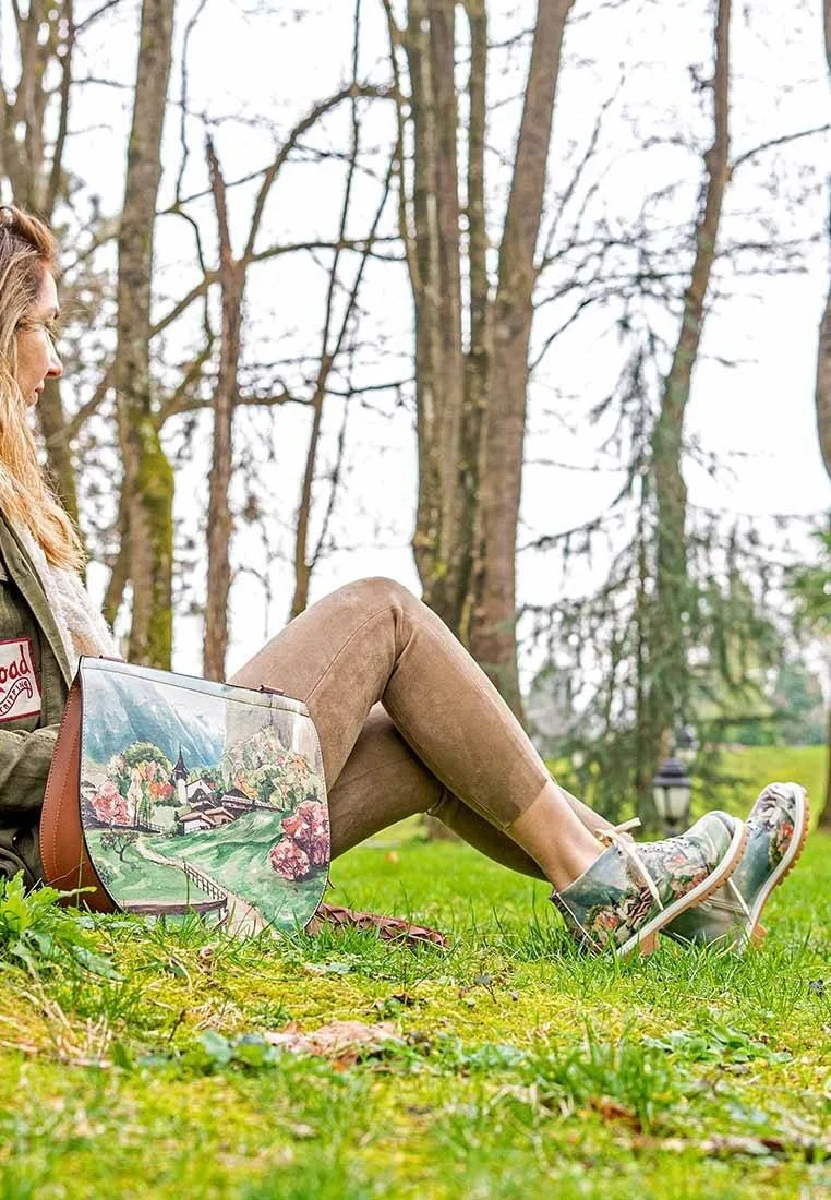 Kadın Vegan Deri Çok Renkli Fermuarlı Kısa Bot - Alpine Meadows Tasarım