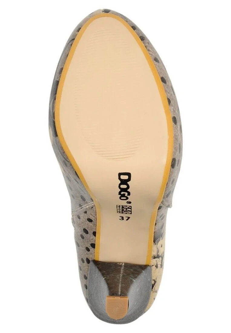Kadın Vegan Deri Gri Bootie - Black Dress Tasarım