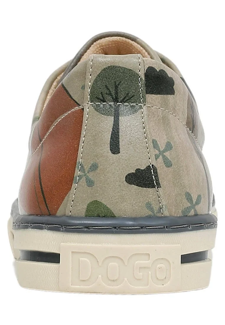 Kadın Vegan Deri Gri Günlük Sneakers - This is Our Happy Place Tasarım