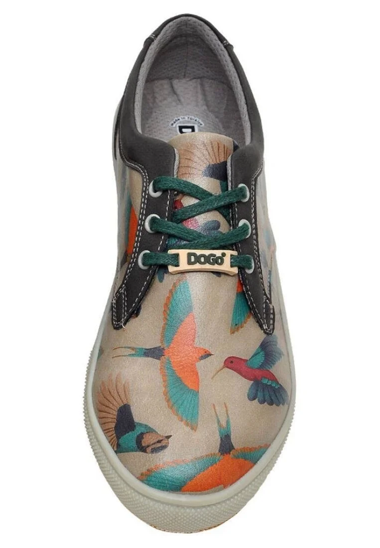 Kadın Vegan Deri Gri Sneakers - Avian World Tasarım
