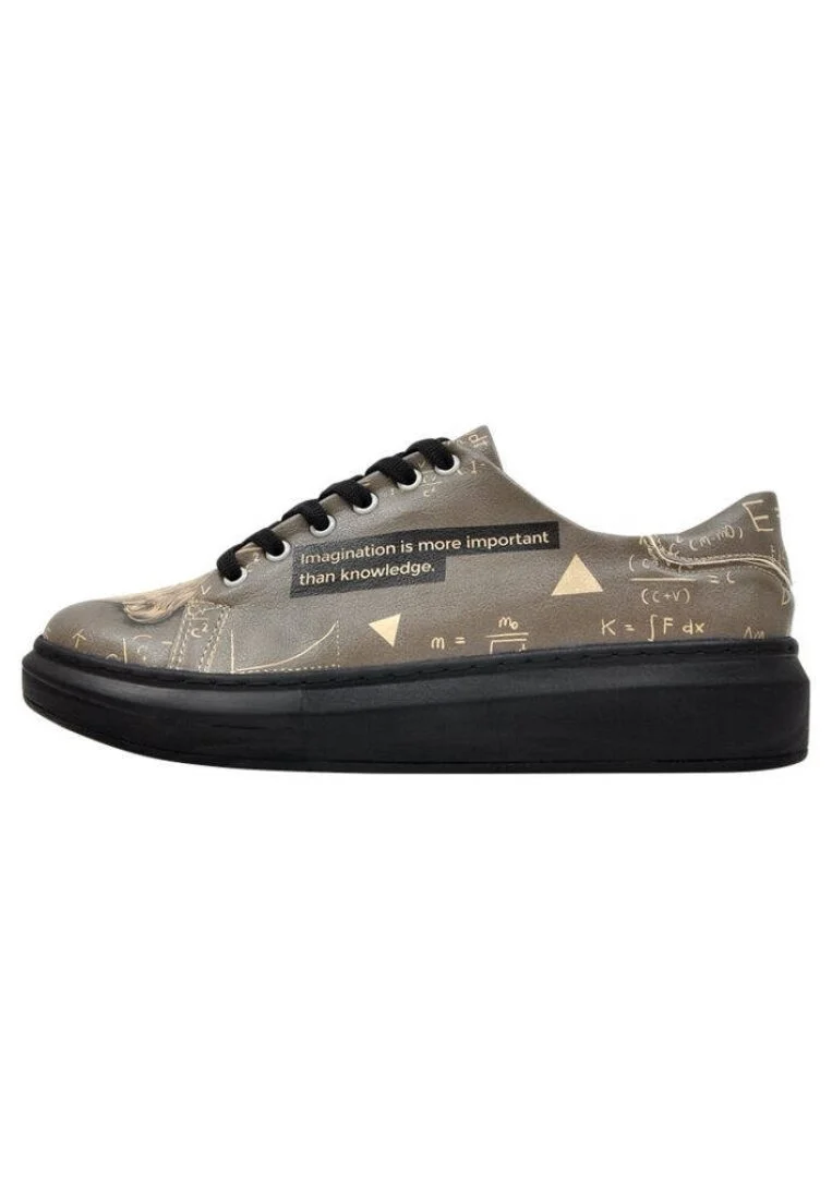 Kadın Vegan Deri Gri Sneakers - Einsteins theory Tasarım