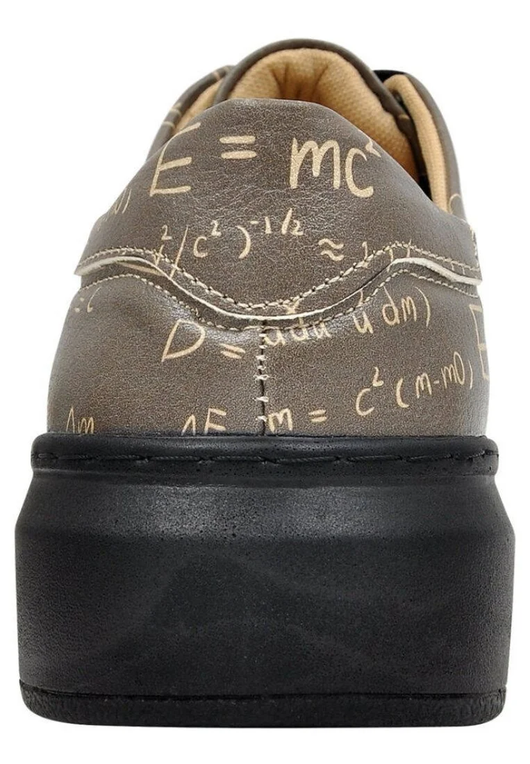 Kadın Vegan Deri Gri Sneakers - Einsteins theory Tasarım